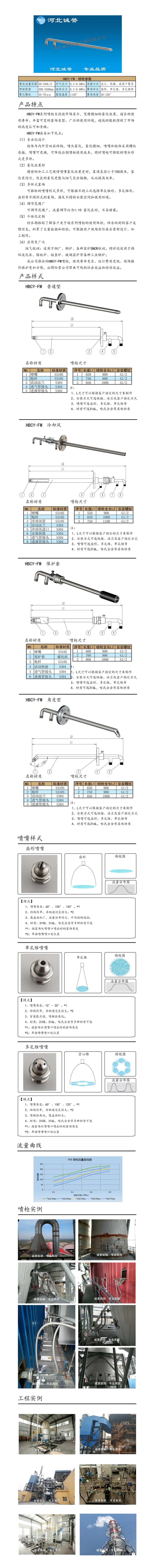 為您提供HBCY-FM-脫硝噴槍保護(hù)套、噴槍參數(shù)、材質(zhì)尺寸介紹，流量分布圖、扇形空心錐俯視圖介紹，以及霧化視頻介紹，更多詳細(xì)內(nèi)容盡在河北誠譽(yù)！